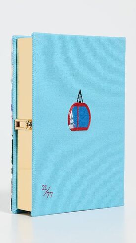 Olympia Le-Tan Women's Aspen Light Blue Book Clutch in Saudi Arabia