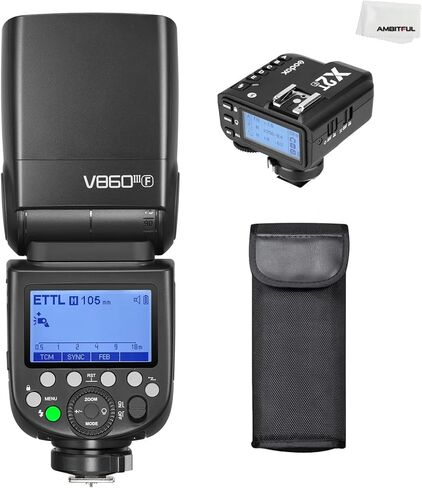Godox V860III-N TTL 2.4G GN60 HSS Camera Flash with 10-Speed Adjustable Modeling Light, one-Key Switch TTL+ Godox X2T-N Trigger Transmitter for Nikon Camera in Kuwait