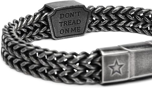 سوار رجالي من شركة Hero Company American Eagle Don't Tread On Me - سوار من الفولاذ المقاوم للصدأ للرجال - يساعد على إقران المحاربين القدامى مع كلب الخدمة أو كلب المأوى in Kuwait