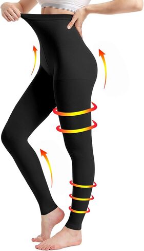 2 Pairs Medical Compression Pantyhose for Men & Women, 20-30mmhg Gradient Support Tights pants, Open Toe High Waist Tights, Graduated Tights for Varicose Veins, Edema, Deep, Vein, Thrombosis , During, Flight in Saudi Arabia