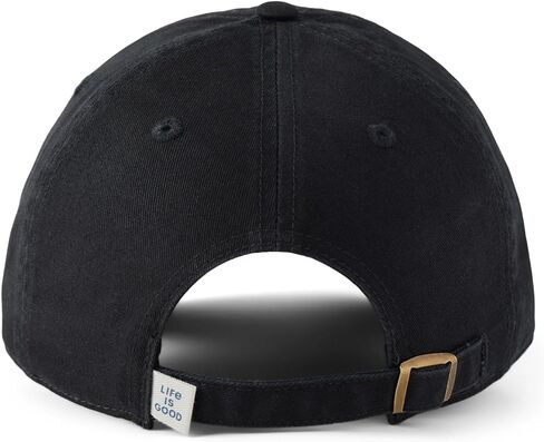 Life is Good. LIG Vintage Wordmark Stacked Chill Cap, True Black in Saudi Arabia