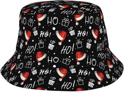Merry Christmas Bucket Hat Xmas Hats Santa Hat Happy New Year Fisherman Hats Sun Cap for Women Men Holiday Decor in Saudi Arabia