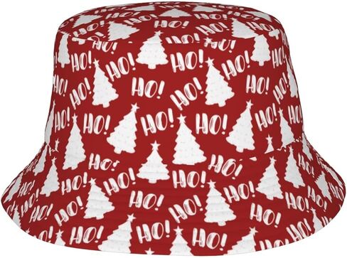 Merry Christmas Bucket Hat Xmas Hats Santa Hat Happy New Year Fisherman Hats Sun Cap for Women Men Holiday Decor in Saudi Arabia