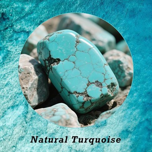 سترات حلق تركواز 925 من الفضة الاسترليني الفيروز الطبيعي أقراط مجوهرات غربية للنساء in Kuwait