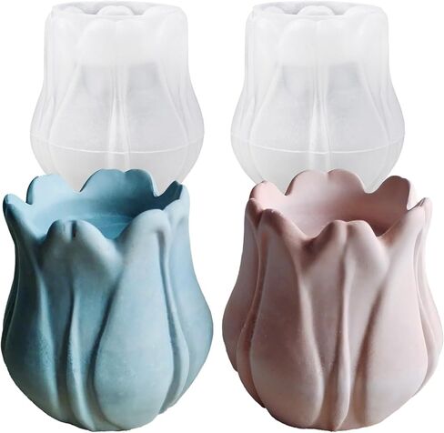 Wehous 2PCS Knot Shape Tealight Holder Mold, Unique 3D Candle Holder Silicone Resin Mold, Cylinder Jewelry Holder Container Storage Mold for Epoxy Resin Concrete Art Craft Home Xmas Decor in Saudi Arabia