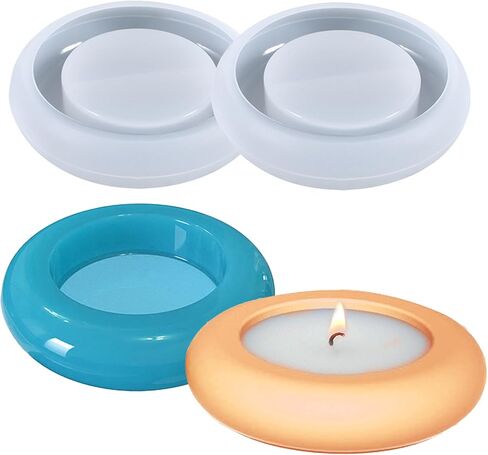 Wehous 2PCS Knot Shape Tealight Holder Mold, Unique 3D Candle Holder Silicone Resin Mold, Cylinder Jewelry Holder Container Storage Mold for Epoxy Resin Concrete Art Craft Home Xmas Decor in Saudi Arabia