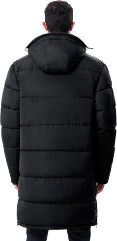 Mens Long Winter Coats Lightweight Puffer Jacket Warm Insulated Waterproof Winter Jacket With Hooded in Saudi Arabia