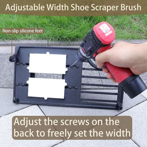 Adjustable Boot Brush Scraper Outdoor, Shoe Cleaner Brush,Heavy Duty Boot Scrubber for Mud, Garden, Garage, FarmDirt & Snow & Extra Wide in Saudi Arabia