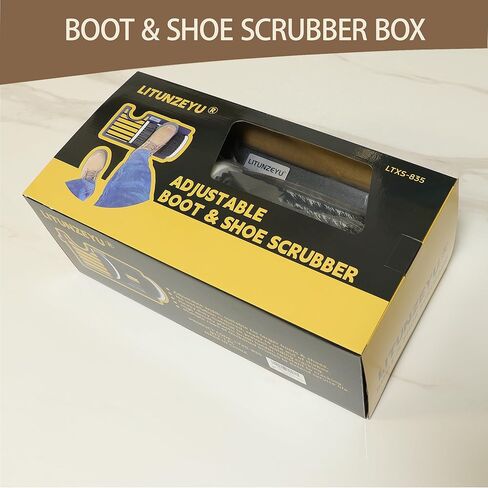 Adjustable Boot Brush Scraper Outdoor, Shoe Cleaner Brush,Heavy Duty Boot Scrubber for Mud, Garden, Garage, FarmDirt & Snow & Extra Wide in Saudi Arabia