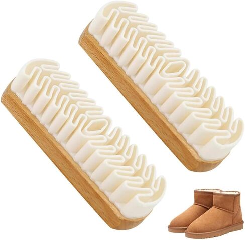 2Pcs Rubber Shoe Brush,Suede Brush for Shoes,Suede Shoe Brush Enhanced Dust-Absorbing Texture Design for Cleaning Shoes,Bags and Jacket in Saudi Arabia