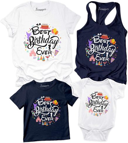 Best Birthday Ever Shirt Family Birthday Vacation Tee Matching Mom Dad Kid Outfit in Saudi Arabia