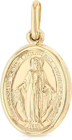 Ioka - 14K Yellow Gold or White Gold Religious Virgin Mary Miraculous Medal in Saudi Arabia