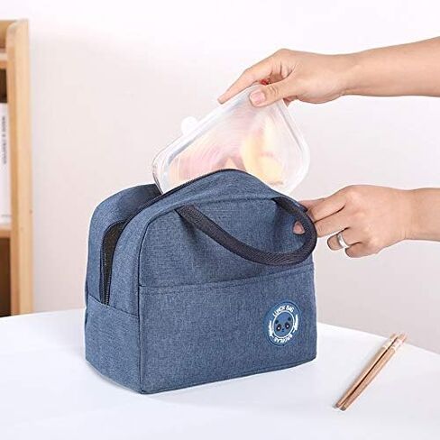 Solid Color Insulated Lunch Bag for Women Men Large Lunch Box Container Reusable Leakproof Tote for Work, School,Lunch Bag for Chlidren in Saudi Arabia