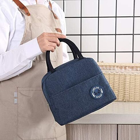 Solid Color Insulated Lunch Bag for Women Men Large Lunch Box Container Reusable Leakproof Tote for Work, School,Lunch Bag for Chlidren in Saudi Arabia