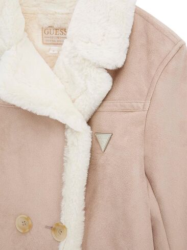 GUESS girls Long Sleeve Shearling Coat in Saudi Arabia