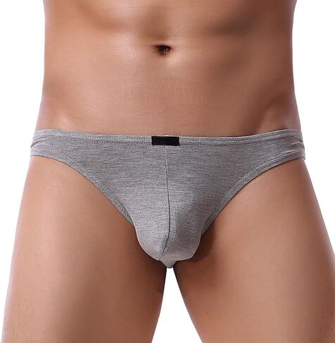 Men's Cheeky Modal Bikini Underwear Sexy Branzilian Back Briefs Low Rise Tanga Underpanties for Men in Saudi Arabia
