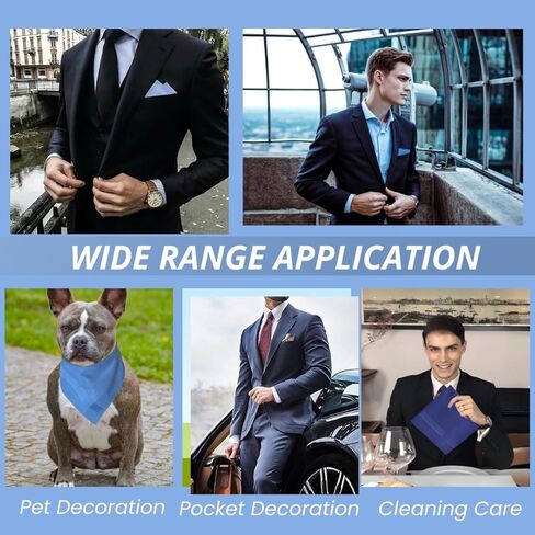 4 Pack Men's Handkerchiefs Cotton Handkerchiefs for Men 16 inch Large Mens Pocket Square Hankies Gents Hankerchieves for Men in Saudi Arabia