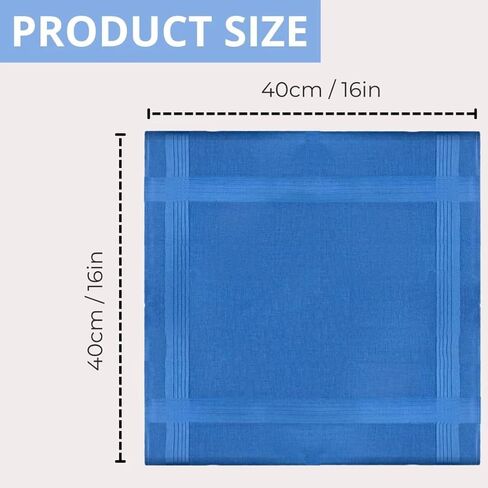4 Pack Men's Handkerchiefs Cotton Handkerchiefs for Men 16 inch Large Mens Pocket Square Hankies Gents Hankerchieves for Men in Saudi Arabia