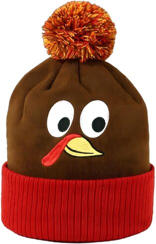 Thanksgiving Hat for Women Cute Turkey Knitted Hats Costume Dress Up Accessories Fall Party Supplies Cosplay in Saudi Arabia