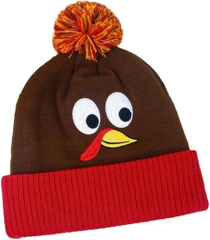 Thanksgiving Hat for Women Cute Turkey Knitted Hats Costume Dress Up Accessories Fall Party Supplies Cosplay in Saudi Arabia