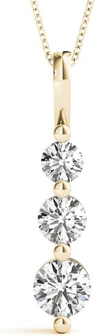 Houston Diamond District Classic Snowman 3 Stone LAB-Grown Diamond Pendant Necklace Basic Collection (H-I Color VS1-VS2 Clarity) in Saudi Arabia