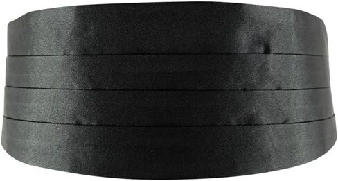 Men's Solid Color Cummerbund Black Formal Satin Cummerbunds Adjustable Tuxedo Cummerbund Accessories for Weddings Proms in Saudi Arabia