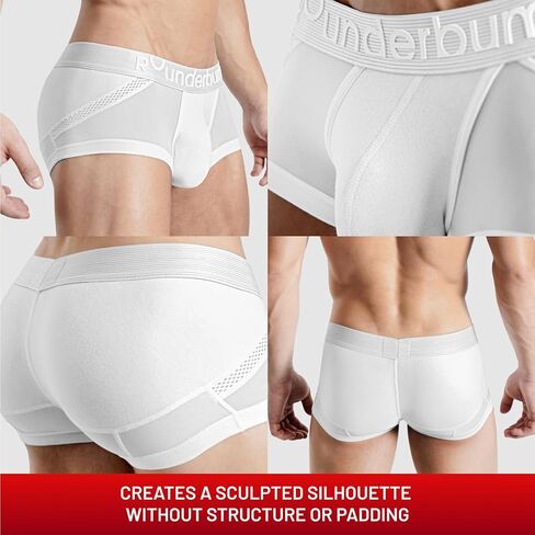 Rounderbum Men’s Anatomic Tech Mini Trunk – Anatomically Contoured Pouch, Soft Cotton Stretch, Low-Rise Fit in Saudi Arabia