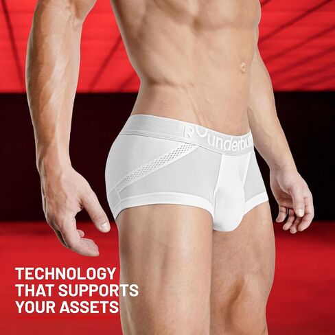 Rounderbum Men’s Anatomic Tech Mini Trunk – Anatomically Contoured Pouch, Soft Cotton Stretch, Low-Rise Fit in Saudi Arabia