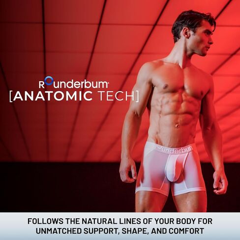 Rounderbum Men’s Anatomic Tech Mini Trunk – Anatomically Contoured Pouch, Soft Cotton Stretch, Low-Rise Fit in Saudi Arabia