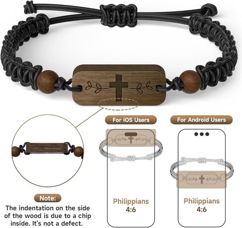 Adjustable Daily Bible Verse Bracelet - Christmas Stocking Stuffers, Scripture Bracelet with Tap-to-Read Feature, Christian Spiritual Accessory for Teen in Saudi Arabia