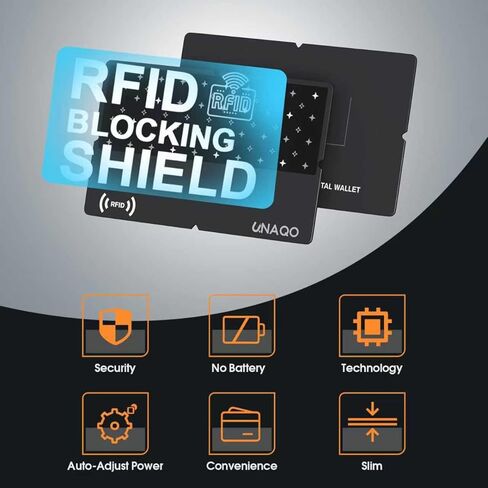 واقي بطاقة الائتمان RFID للمحافظ ودرع جواز السفر وجهاز حجب NFC | حماية ضد السرقة لبطاقات الخصم والهوية وEMF | اكسسوارات السفر للرجال والنساء in Kuwait