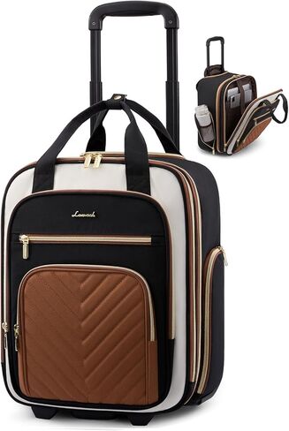 LOVEVOOK Underseat Carry On Luggage with Wheels, Lightweight Stylish Under Seat Luggage, Soft Sided Small Personal Item Suitcase for Travel in Saudi Arabia