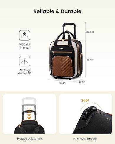 LOVEVOOK Underseat Carry On Luggage with Wheels, Lightweight Stylish Under Seat Luggage, Soft Sided Small Personal Item Suitcase for Travel in Saudi Arabia