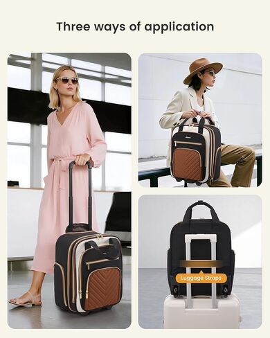 LOVEVOOK Underseat Carry On Luggage with Wheels, Lightweight Stylish Under Seat Luggage, Soft Sided Small Personal Item Suitcase for Travel in Saudi Arabia