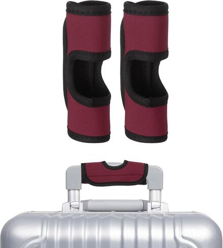 uxcell Luggage Handle Wrap, 2 Pcs Hollow Neoprene Handbag Grip Cover Protector Luggage Identifiers Suitcase Handle Wraps for Luggage Suitcase Travel Bags, Purple in Saudi Arabia