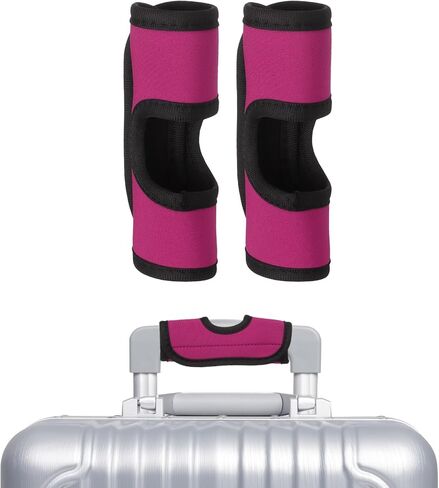 uxcell Luggage Handle Wrap, 2 Pcs Hollow Neoprene Handbag Grip Cover Protector Luggage Identifiers Suitcase Handle Wraps for Luggage Suitcase Travel Bags, Purple in Saudi Arabia