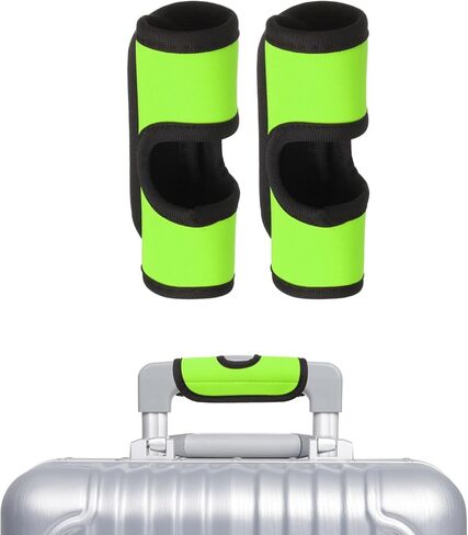 uxcell Luggage Handle Wrap, 2 Pcs Hollow Neoprene Handbag Grip Cover Protector Luggage Identifiers Suitcase Handle Wraps for Luggage Suitcase Travel Bags, Purple in Saudi Arabia