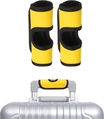 uxcell Luggage Handle Wrap, 2 Pcs Hollow Neoprene Handbag Grip Cover Protector Luggage Identifiers Suitcase Handle Wraps for Luggage Suitcase Travel Bags, Purple in Saudi Arabia
