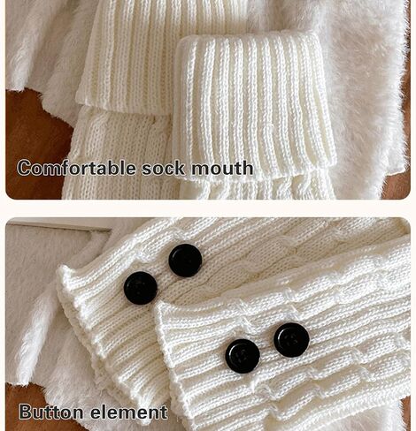 Retro Socks Breathable Socks Loose Socks Autumn Winter Socks Crochet Stockings Leg Warmer Stockings for Girls 3-13 Year in Saudi Arabia