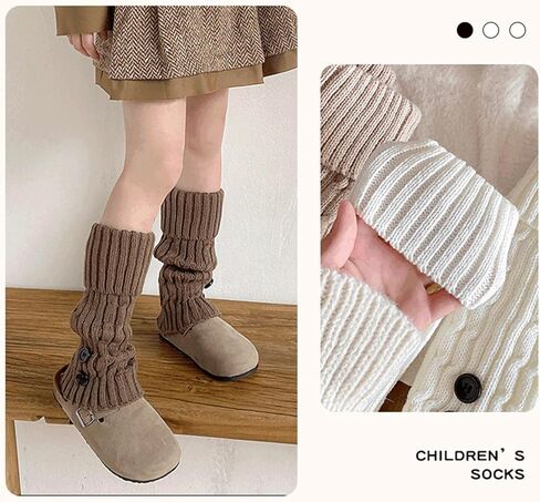 Retro Socks Breathable Socks Loose Socks Autumn Winter Socks Crochet Stockings Leg Warmer Stockings for Girls 3-13 Year in Saudi Arabia