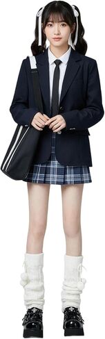 Y2K كابل متماسكة تدفئة الساق للنساء الفتيات Kawaii اليابانية-ins [ired Slouch Socks تدفئة الساق مع بوم بومس in Kuwait