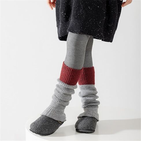 Lovely Warm Socks Sleeves Knitted Acrylic Fiber Soft Knee Length Length for Girls Daily Wear Long Leg Warmer in Saudi Arabia