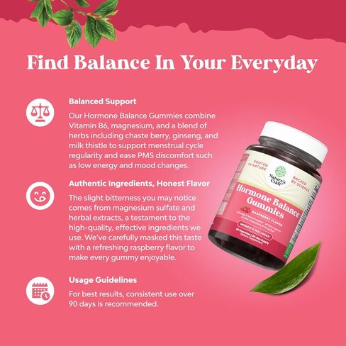 Hormone Balance for Women Gummies of All Ages - PMS Support Supplement for Women to Regulate Menstrual Cycle & Hormonal Balance Menopause & Mood Swings with Vitamin B6 & Dong Quai - 60 Chews in Saudi Arabia