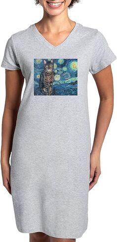 قميص نوم نسائي من CafePress Starry Night Life، قميص بيجامة طويل ناعم، بيجامة/بيجامة قطنية in Kuwait