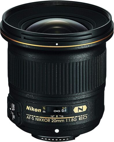 عدسة نيكون AF-S FX NIKKOR مقاس 20 مم f/1.8G ED الثابتة مع التركيز التلقائي لكاميرات نيكون DSLR (متجددة) in Saudi Arabia