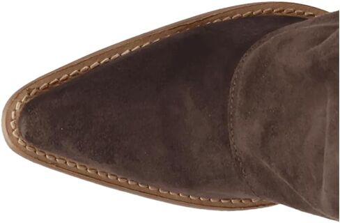 Dingo Womens Buckle Bunny Suede Leather Casual Boots Over the Knee Mid Heel 2-3" - Brown in Saudi Arabia