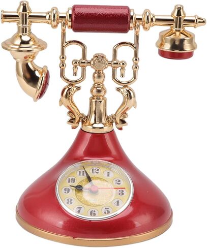 Vintage Telephone Clock Alarm Clock Vintage Old Telephone Table Clock Antique Model Rotary (YF020 2) in Kuwait
