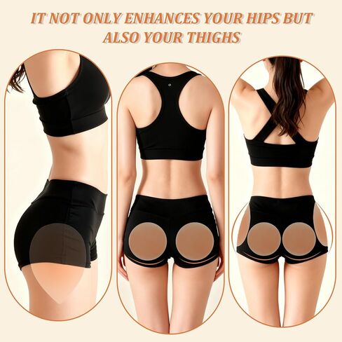 4 قطع من وسادات المؤخرة المصنوعة من السيليكون للنساء، لاصقة قابلة لإعادة الاستخدام ومصحح انحدار الورك للملابس الداخلية in Kuwait