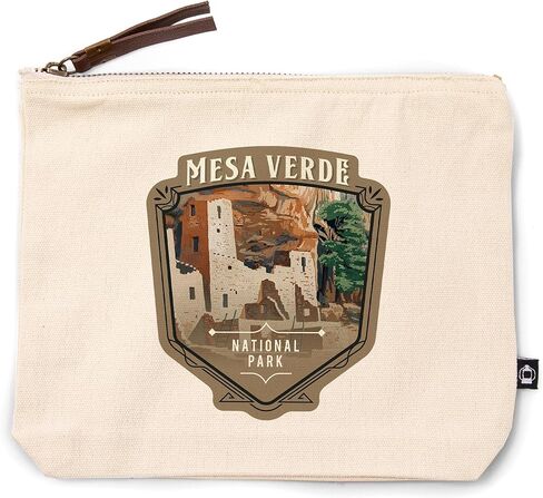 Lantern Press Mesa Verde National Park, Colorado, Painterly National Park Series, 100% Cotton Zipper Pouch, Travel Accessory, Go Bag in Saudi Arabia
