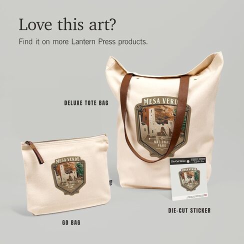 Lantern Press Mesa Verde National Park, Colorado, Painterly National Park Series, 100% Cotton Zipper Pouch, Travel Accessory, Go Bag in Saudi Arabia